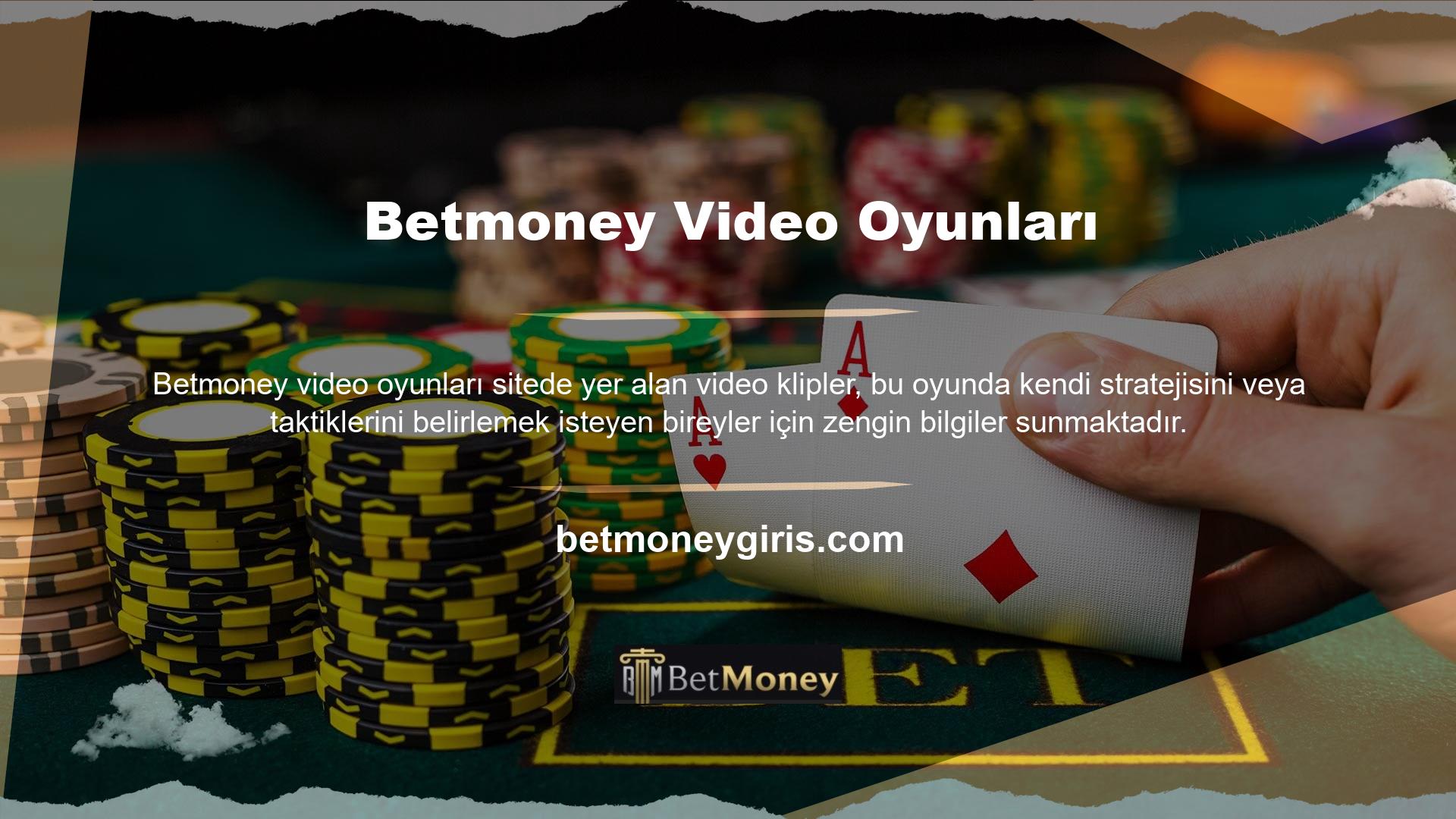 Betmoney Las Vegas tarzı Black Jack oyununun tanıtım videosu, üyelerin farklı seçenekler arasından seçim yapmasına olanak sağlamak için casino bölümünde aynı oyunun çeşitli varyasyonlarını sergiliyor