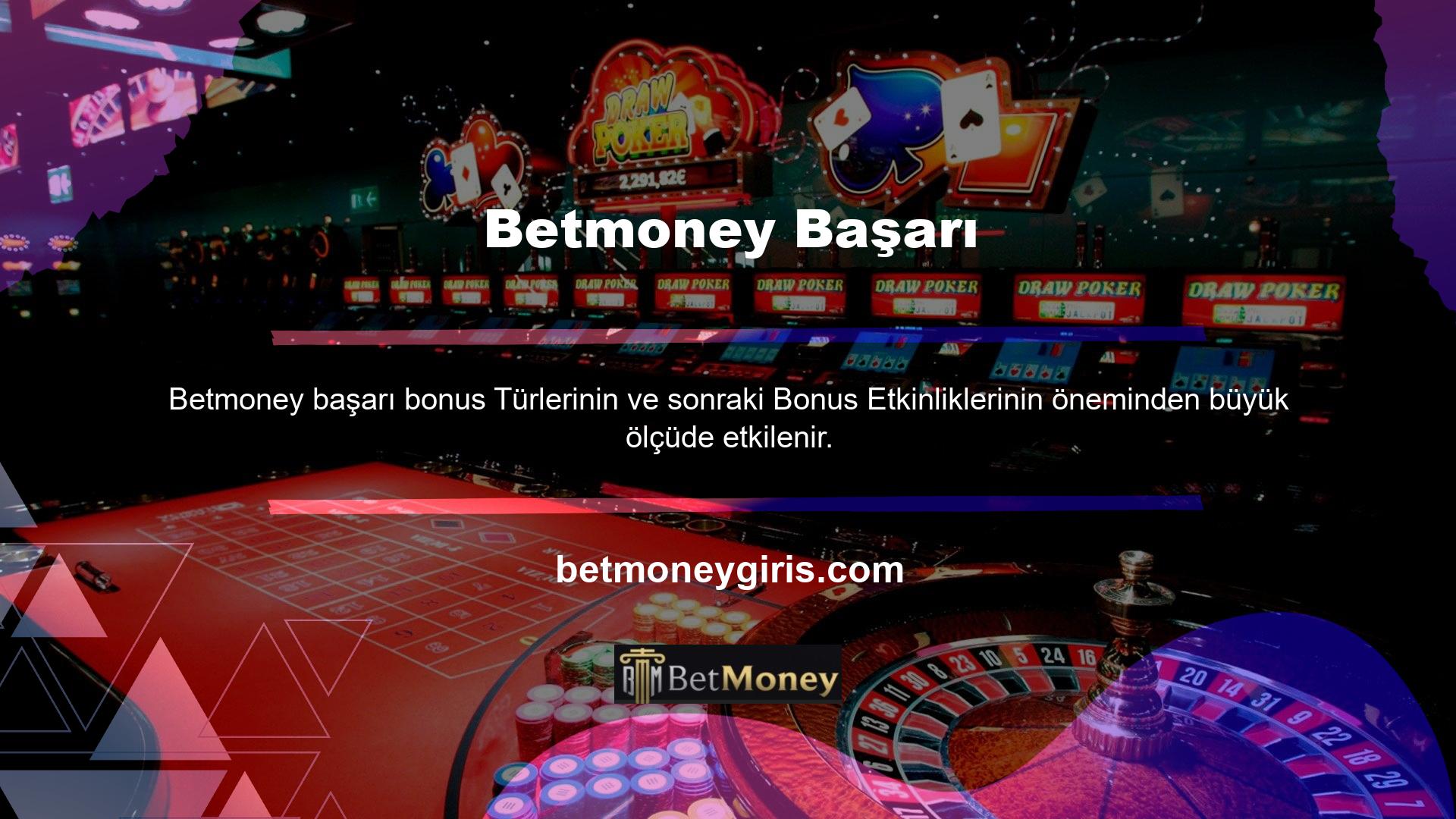 En güvenilir bonus türü sitelerden biri olan Betmoney